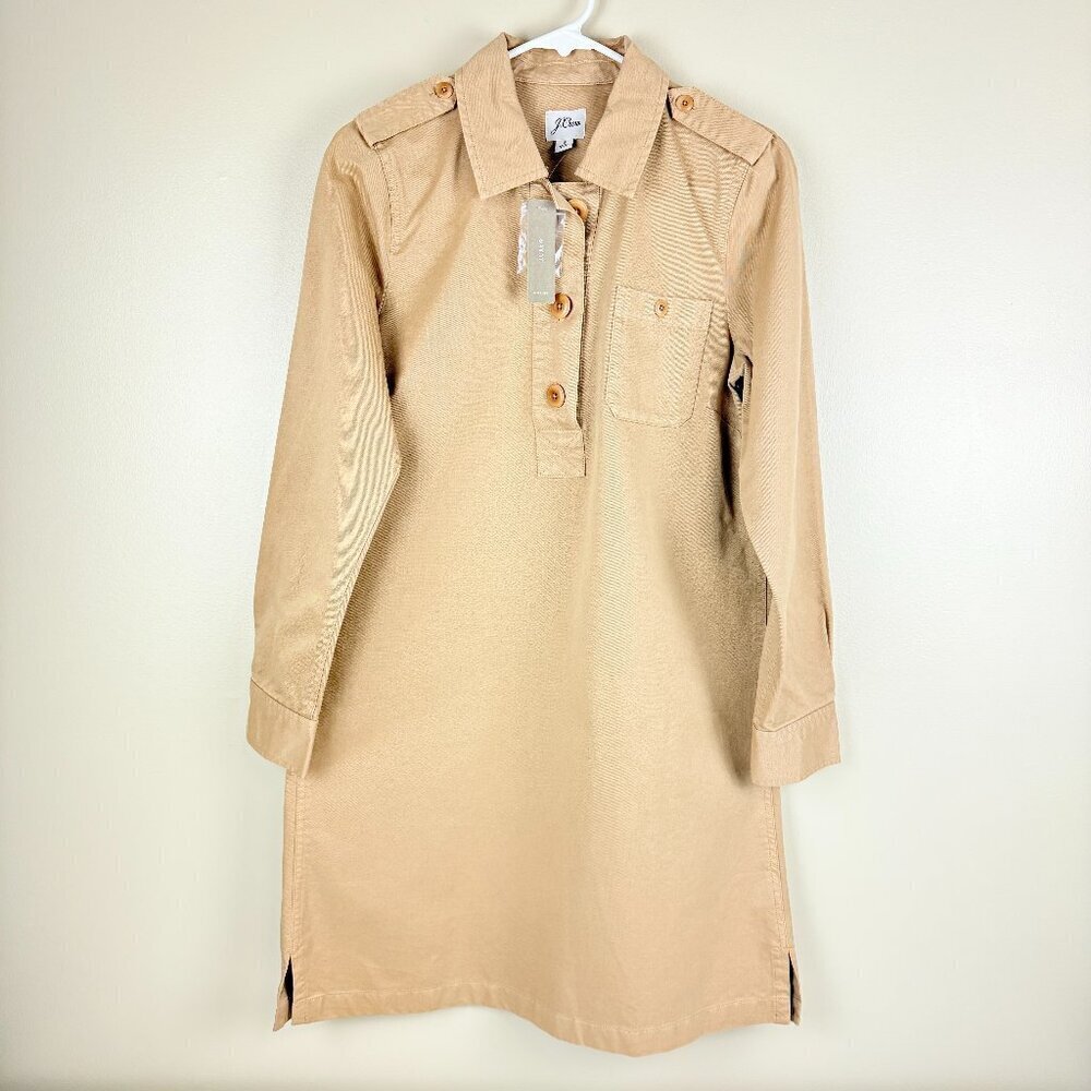 NWT J.Crew Utility Shirt Dress – Thick Fabric 100% cotton Size S - Picture 4 of 16